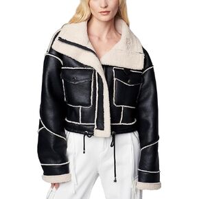 [BLANKNYC] womens Sherpa Bonded Moto Jacket