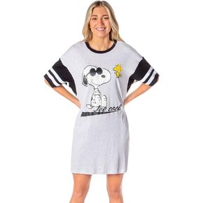 INTIMO Womens' Classic Cartoon Character Varsity Nightgown Sleep Pajama Shirt