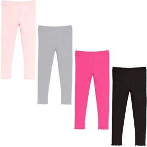 ZROPIKAL Baby Girls' Leggings 4-Pack Full Length Cotton Basic Leggings for Babies, Girls and Toddlers' Leggings