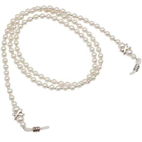 Pearl Beaded Eyeglass Chain Sunglass Holder Strap Lanyard Necklace 1PCS White
