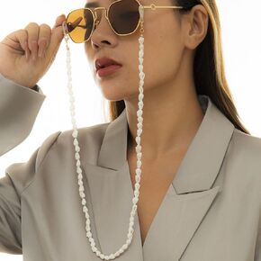 Sunglass Chain Shell Chain Necklace Boho Sunglasses Holder Cords Eyewear Retainer Reading Eyeglass Holder Strap for Women Girls