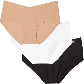 Victoria's Secret 3 Womens Hiphuggers Seamless Panties Nude Large