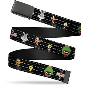 Buckle-Down mens Buckle-down Web Looney Tunes 1.25" Belt, Multicolor, 1.25 Wide - Fits up to 42 Pant Size US