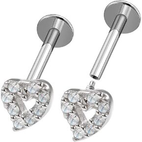 2Pcs Surgical Steel 16 gauge labret earrings Piercing Jewelry Tragus Medusa Cartilage Lip Monroe More Choices