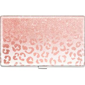 Business Card Holder Case for Women Men Metal Pink Rainbow Be Kind Boho Slim Pocket Business Card Purse Cute Gifts for Realtors Real Estate Agents