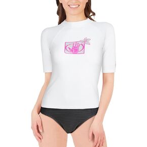 Body Glove Women's Basic Fitted Short Sleeve Rashguard-2xl-grey