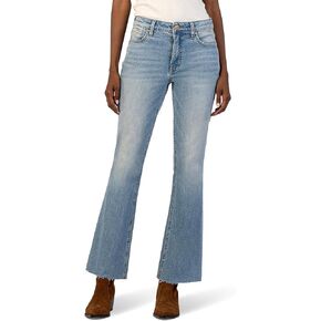 KUT from the Kloth Women's Stella High-Rise Fab Ab Flare W/Raw Hem in Priorities