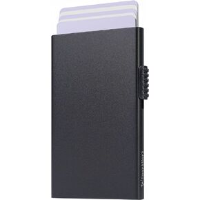 Metal Case Pop Up Wallets For Men and Women, Slim Minimalist RFID Blocking Credit Card Holder