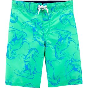 OshKosh B'Gosh Boys' Swim Trunks, Dino Print, 7