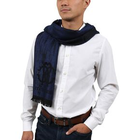 روبيرتو كافالي وشاح رجالي من مزيج الصوف الازرق ESZ052 04500, أزرق, 40-180 in Kuwait