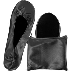 GUDGUDEE Women's Ballet Flat Shoes Foldable Portable Travel Roll Up Slippe
