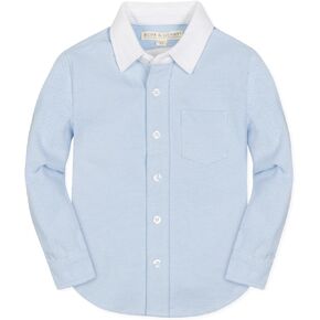 Hope & Henry Boys' Long Sleeve Brushed Cotton Flannel Button Down Shirt
