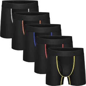 Boys Boxer Briefs Cotton Big Boys Underwear Breathable Soft Boxers Briefs with Fly 5 Pack(SIZE:6-8)