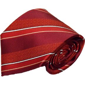 Lifebeats Youth Striped Red and Maroon Microfiber Necktie by Ringmasters
