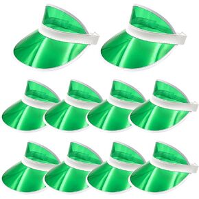 10 Pack Sun Visor Hats Women Retro Candy Color Clear Beach Hat Outdoor Sports UV Protection Sunhat