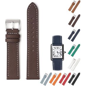 Quick Release Epsom Leather Straps For Cartier Watches, Replacement Calfskin Watch Bands Straps With Buckle For Omega Watches - Multiple Colors