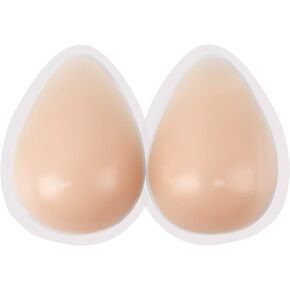1 Pair Self Adhesive Teardrop Concave Silicone Breast Forms Mastectomy Prosthesis Bra Enhancers