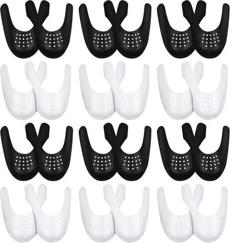 AlisOker 12 Pairs Anti Wrinkle Shoe Crease Protectors Sneaker Shoes Toe Box for Men's 7-12 in Kuwait