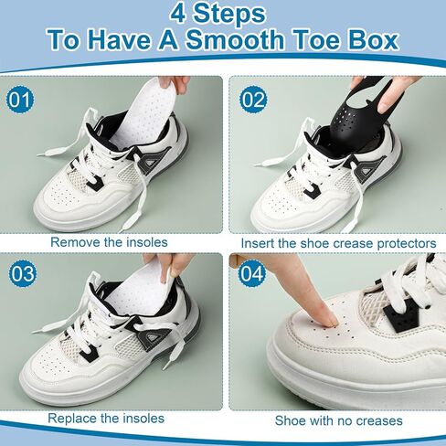 AlisOker 12 Pairs Anti Wrinkle Shoe Crease Protectors Sneaker Shoes Toe Box for Men's 7-12 in Kuwait