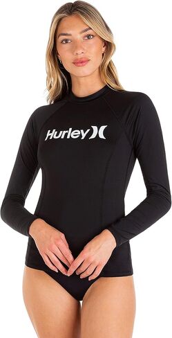 Hurley Women's Standard OAO Mock Neck Long Sleeve Rashguard in Saudi Arabia