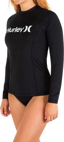 Hurley Women's Standard OAO Mock Neck Long Sleeve Rashguard in Saudi Arabia