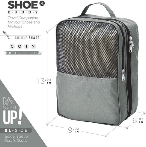 FATMUG Travel Shoe Bag - Gym Men And Ladies Footwear Packing Storage Portable Cover - Black in Saudi Arabia