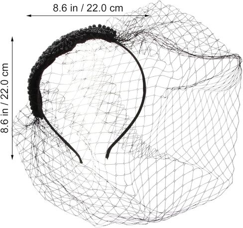 لوروز شريط راس شبكي لحفلات الشاي وحفلات الزفاف بتصميم فينتاج مع حجر الراين للنساء (تصميم 1) in Kuwait