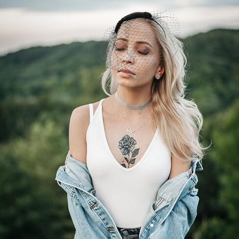 لوروز شريط راس شبكي لحفلات الشاي وحفلات الزفاف بتصميم فينتاج مع حجر الراين للنساء (تصميم 1) in Kuwait