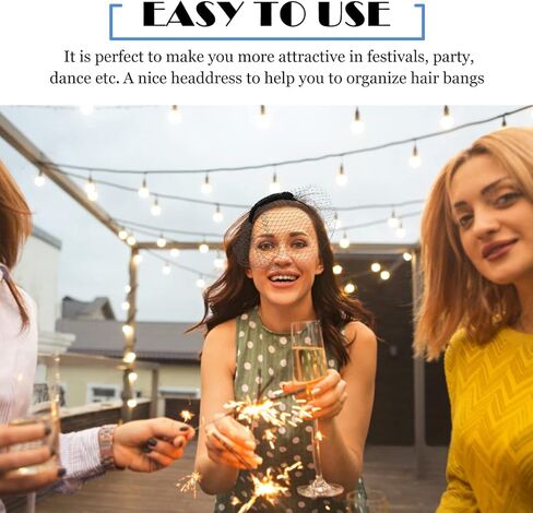 لوروز شريط راس شبكي لحفلات الشاي وحفلات الزفاف بتصميم فينتاج مع حجر الراين للنساء (تصميم 1) in Kuwait