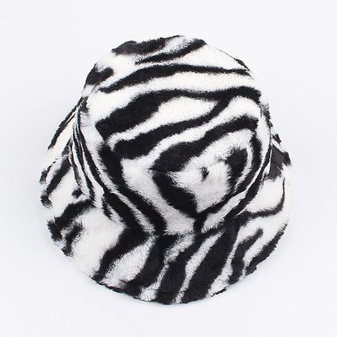 قبعة دلو قطيفة للشتاء قبعة صياد دافئة بطبعة حيوان الحمار الوحشي in Kuwait