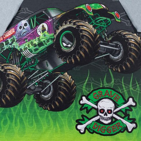 Monster Jam Grave Digger Pullover Pajama Shirt and Pants Sleep Set Little Kid in Saudi Arabia