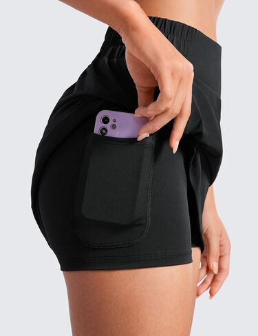 CRZ YOGA High Waisted Golf Skirts for Women A Line Tennis Athletic Casual Skort Skirt with Shorts Pockets in Saudi Arabia