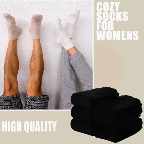 Ginmewrae Womens Fuzzy Socks Cozy Fluffy Warm Slipper Cloud Socks Thick Home Sleeping Winter Socks Christmas Gift in Kuwait