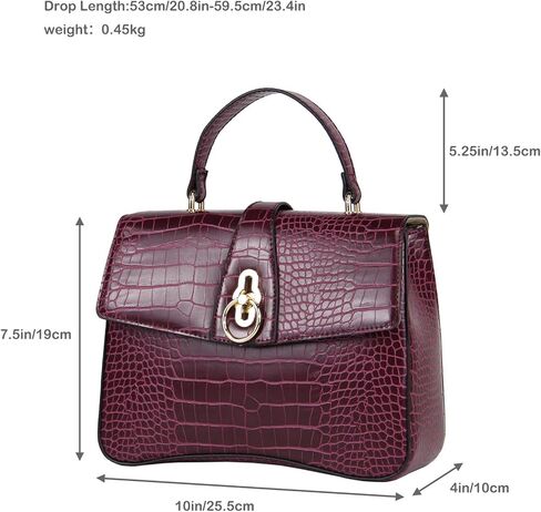 Women Top Handle Handbags Crossbody Purse For Women Croc Pu Leather in Saudi Arabia