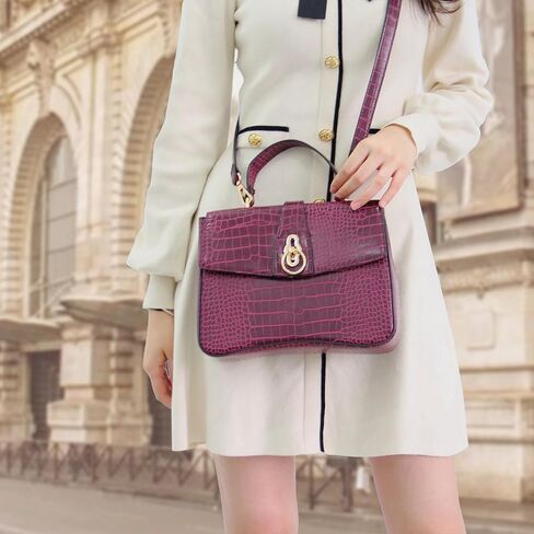 Women Top Handle Handbags Crossbody Purse For Women Croc Pu Leather in Saudi Arabia