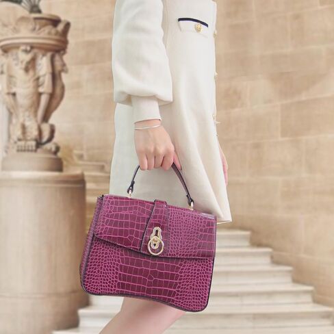 Women Top Handle Handbags Crossbody Purse For Women Croc Pu Leather in Saudi Arabia