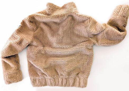 سترة منفوخة من الفرو الصناعي تيدي بير فائقة النعومة مع حزام خصر مشدود in Kuwait