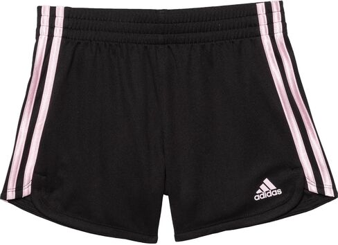 adidas Big Girls Mesh 3-Stripe Athletic Performance Shorts with Stripes in Saudi Arabia