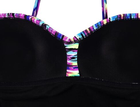 Hilor Women's Ruched Front Twist Tankini Tops Tummy Control Swimsuits Bathing Suits Retro Swim Tops in Saudi Arabia