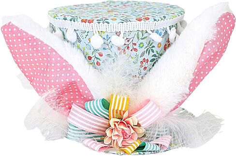 December Diamonds Cotton Candy Land Blue Print Hat With Bunny Ears - Home Decor in Saudi Arabia