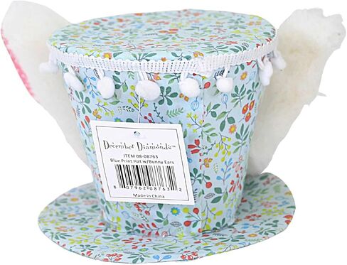December Diamonds Cotton Candy Land Blue Print Hat With Bunny Ears - Home Decor in Saudi Arabia