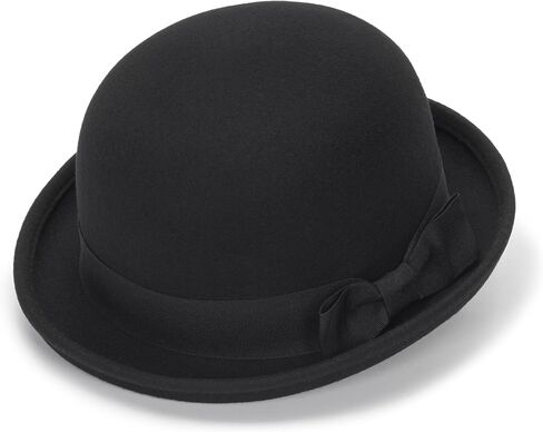 Winter Wool Bowler Derby Hat - Classic Pork-Pie Hat Rolled Brim Fedora Hat for Men Women Crushable in Saudi Arabia