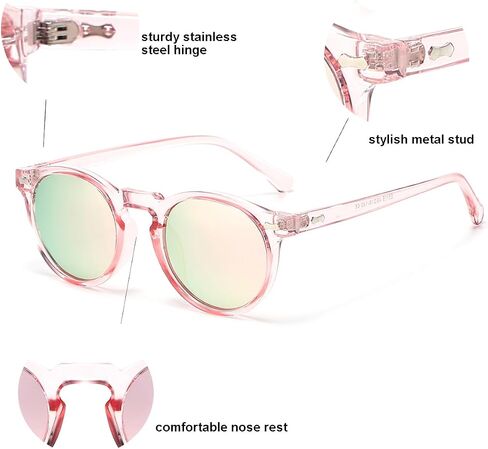 Gleyemor Kids Polarized Cute Round Sunglasses for Kids Girls Boys Age 3-8 in Saudi Arabia
