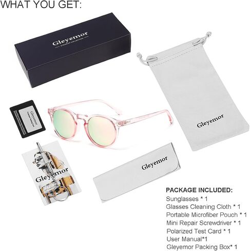 Gleyemor Kids Polarized Cute Round Sunglasses for Kids Girls Boys Age 3-8 in Saudi Arabia