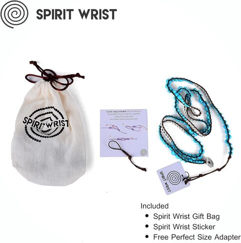 خرزة تركواز + زنك فضي - سوار ملفوف من Spirit Wrist River Boho in Kuwait