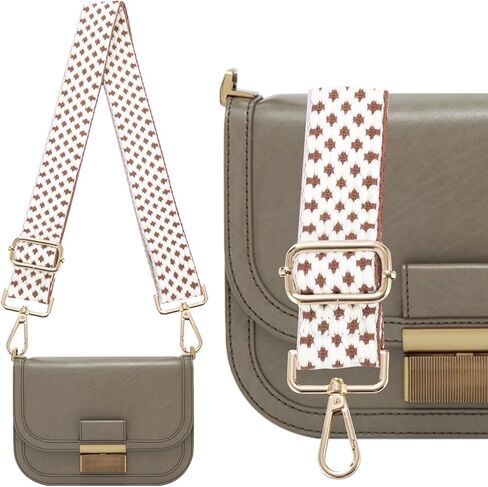 استبدال حزام الكتف الواسع من BILIONE، حزام حقيبة اليد من القماش الكتاني المريح الناعم القابل للتعديل in Kuwait