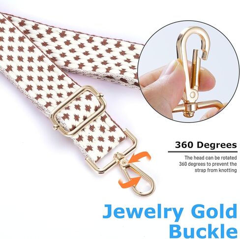 استبدال حزام الكتف الواسع من BILIONE، حزام حقيبة اليد من القماش الكتاني المريح الناعم القابل للتعديل in Kuwait