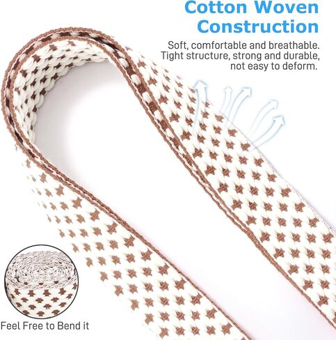 استبدال حزام الكتف الواسع من BILIONE، حزام حقيبة اليد من القماش الكتاني المريح الناعم القابل للتعديل in Kuwait