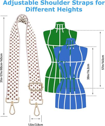 استبدال حزام الكتف الواسع من BILIONE، حزام حقيبة اليد من القماش الكتاني المريح الناعم القابل للتعديل in Kuwait