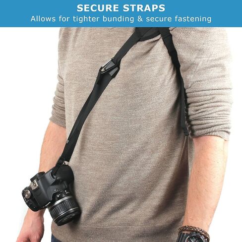FVIEXE 10PCS 1 Inch by 6.2 Feet Utility Strap with Quick-Release Buckle, Adjustable Nylon Straps Camping Luggage Backpack Bike Packing Strap for Outdoor Sports, Compression, Bundling, Black in Saudi Arabia